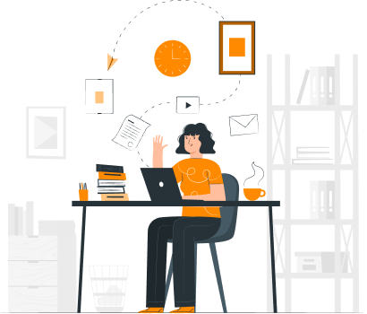 Ilustração de um escritório moderno